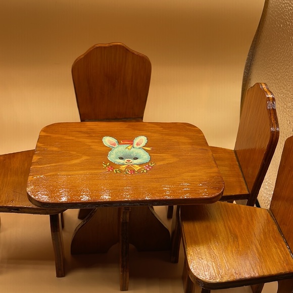 Set Toy Furniture wood Handmade 6 Peace’s for Dollhouse - Picture 2 of 16